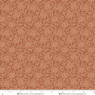 2463-80 Harvest Thyme - Cabbage Rose - Terracotta - Kim Diehl