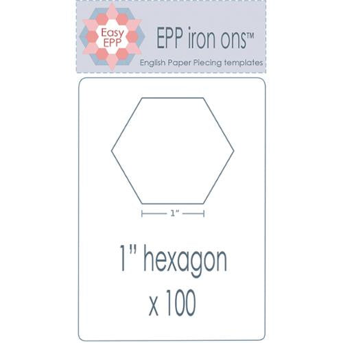 Iron On 1" Hexies Hugs and Kisses (100 ct.)