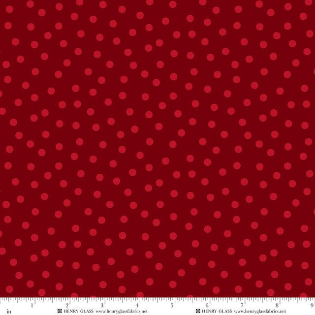 Nordic Holiday Village - Dots - Red - Mary Jane Carey -Q-3604-88