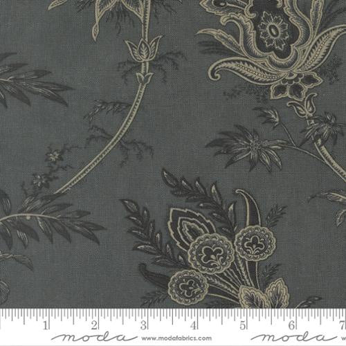 Breathtaking Blues Linen Dusk Plume Mochi Linen Florals Jacobean