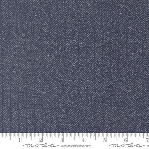 Flannel Gather Navy Herringbone Basic
