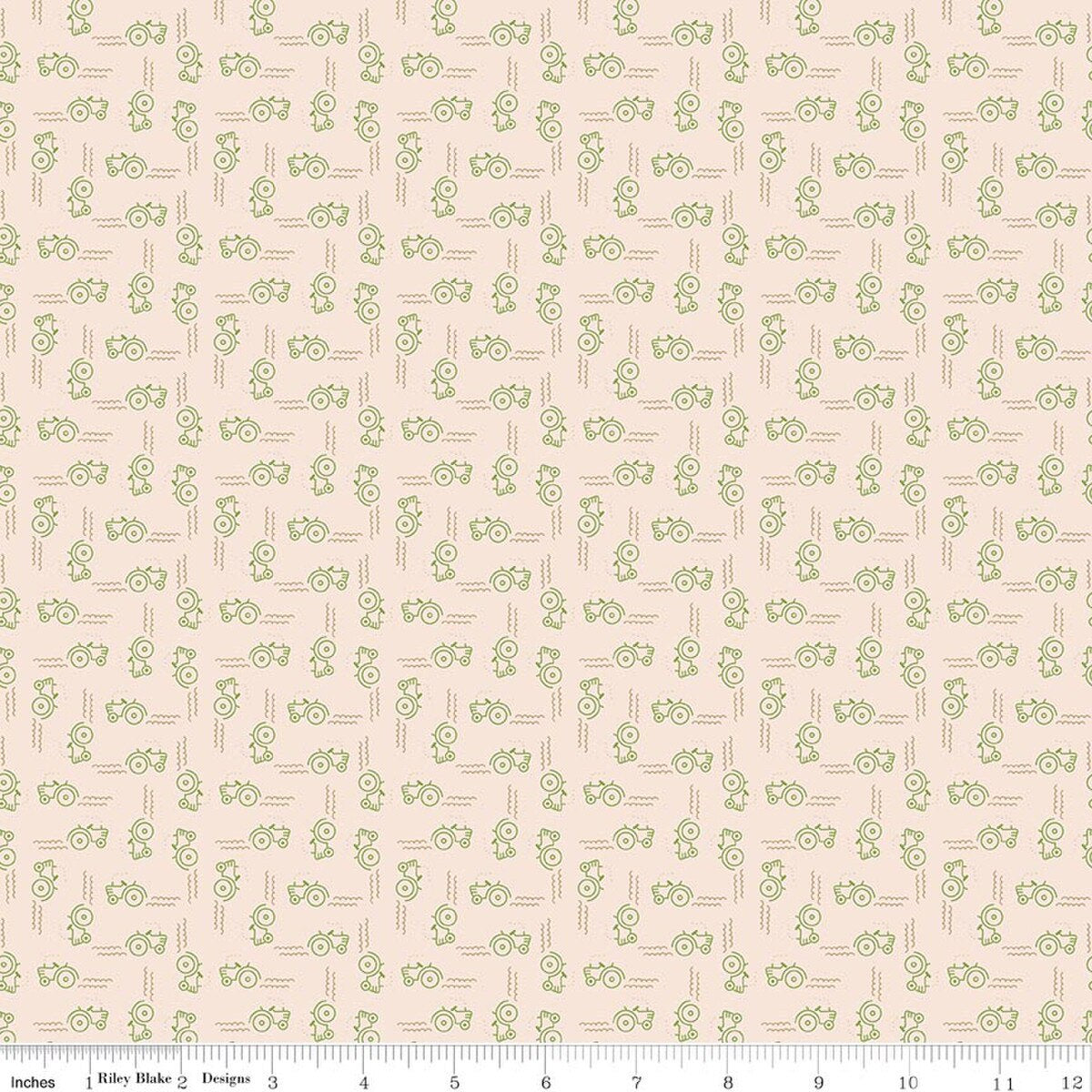 C17184 Thyme Cream with Green Tractors Farmer's Daughter