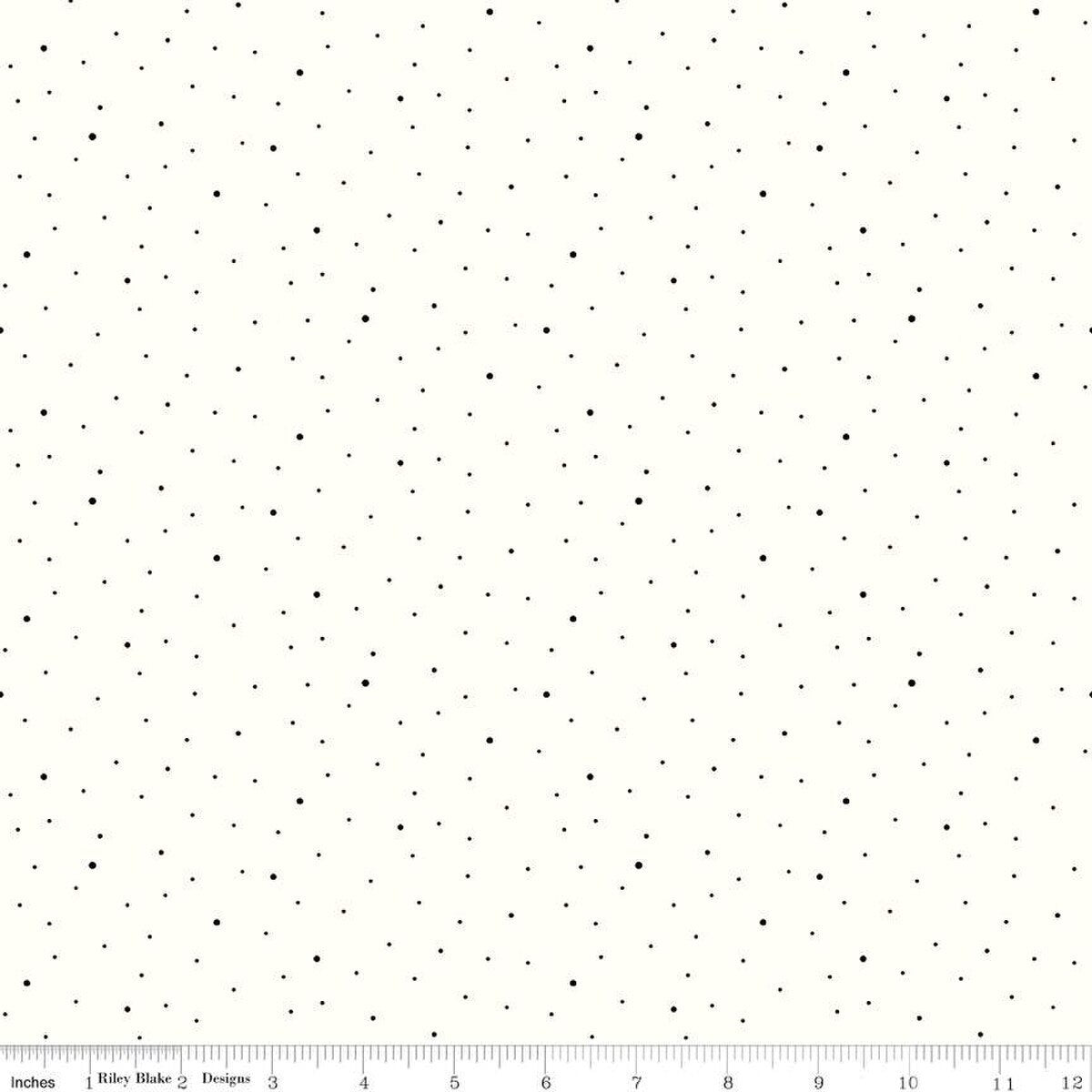 Dapple Dot on Off White Black