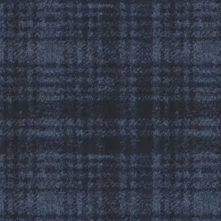 Navy Windowpane Woolies Flannel