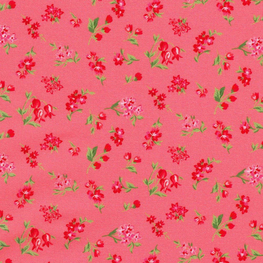 Guava Pink Floral from Fabric Market