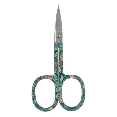 Embroidery Scissor Green Floral Morris 3-1/2in