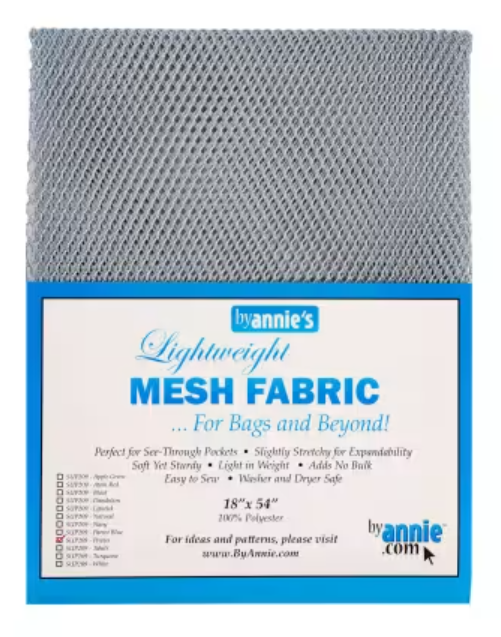 Pewter Lightweight Mesh Fabric 18x54in