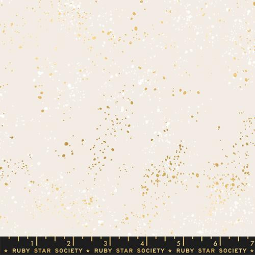 108" Speckled Wide White Gold RS5055 14M Ruby Star