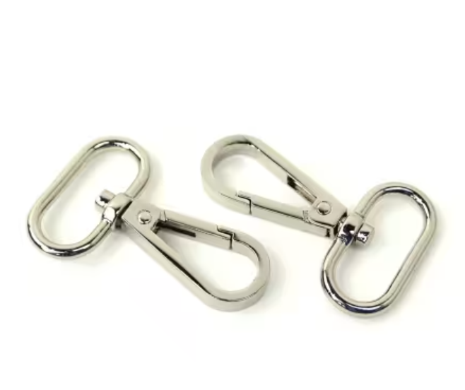 Two Swivel Hooks 1" Nickel Sallie Tomato