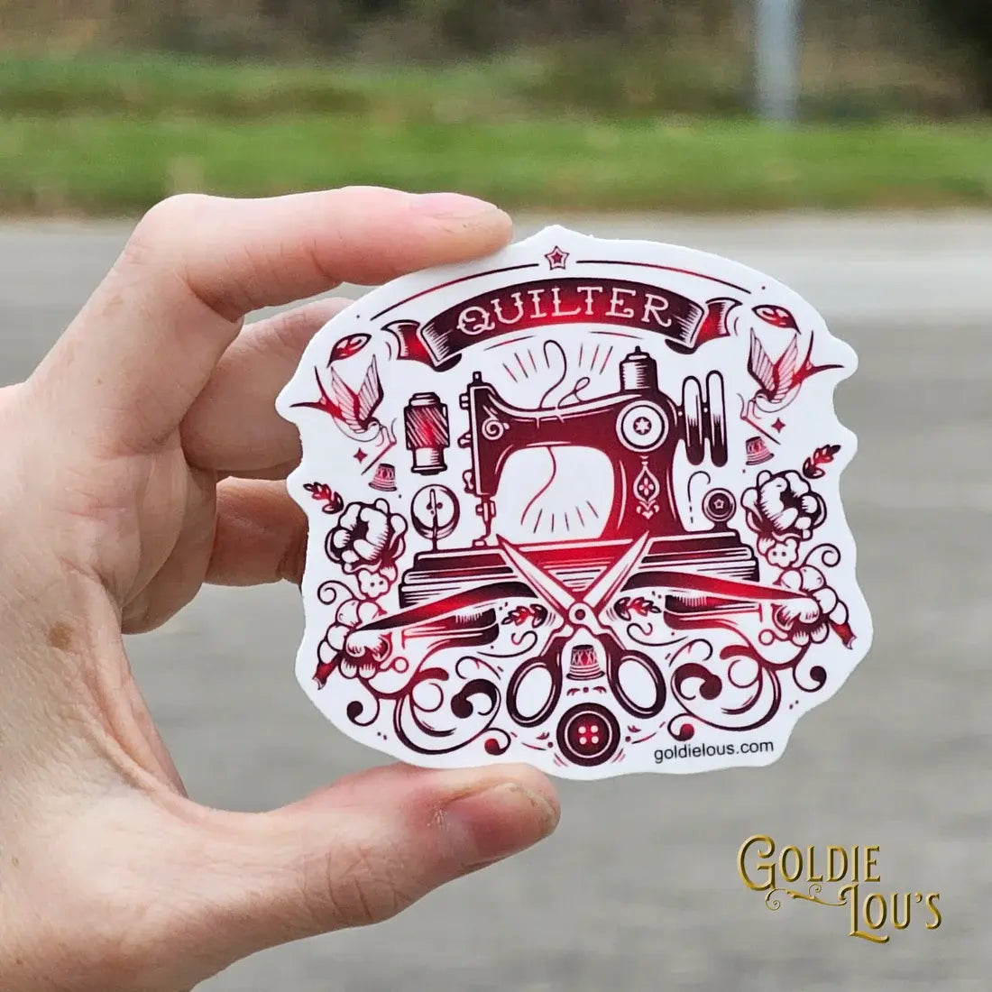 Tattoo Machine Quilter Sticker