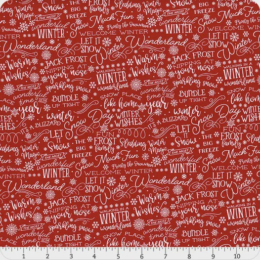 A Perfect Winter Text Red