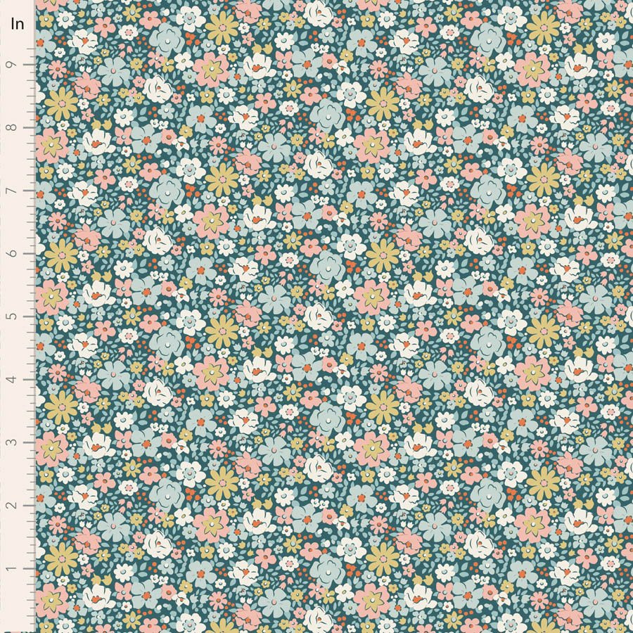Tilda Village Life Esther Petrol 100689-15YD