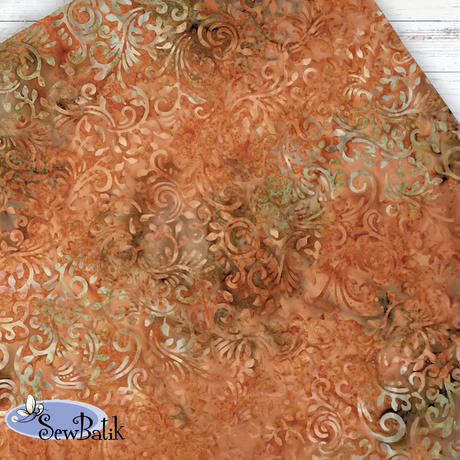10802-2348 Wide Batik Medora Flora Steel