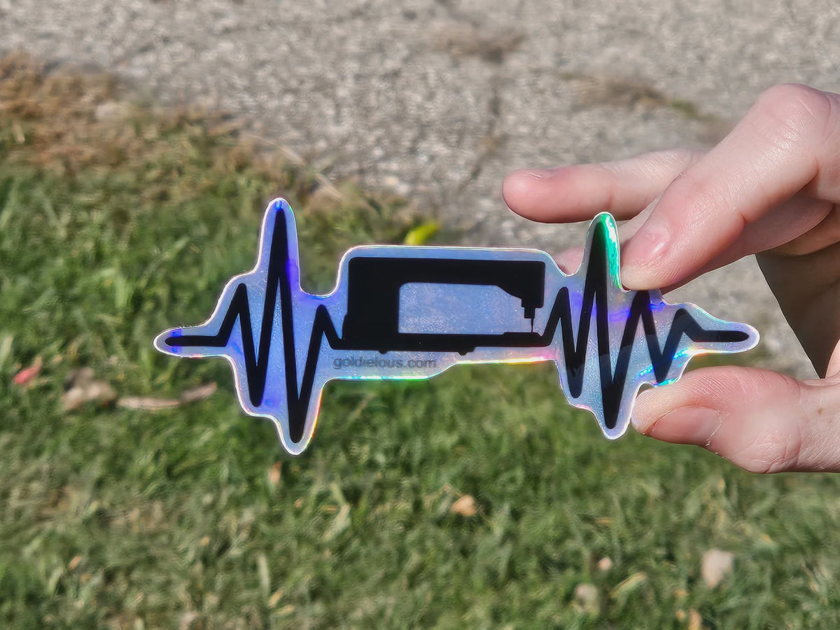 Longarm Heartbeat Holographic Sticker