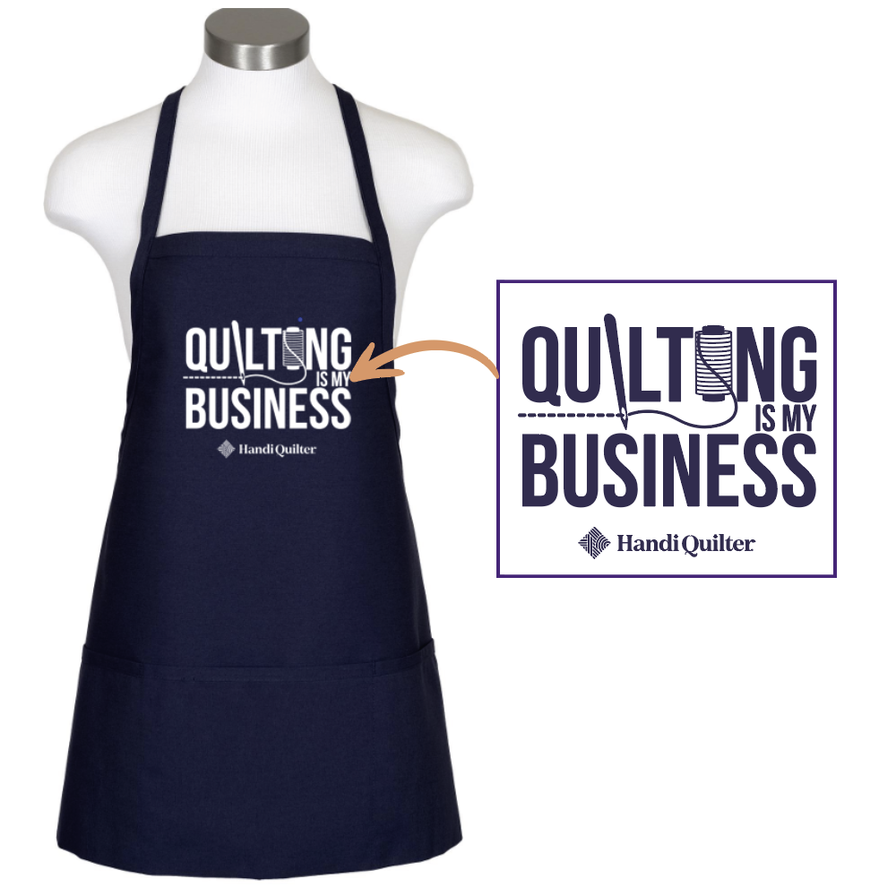 Apron - Navy Quilting Business