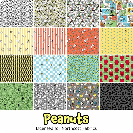 Peanuts - Charm Pack - 5" Chips - Northcott Fabrics - CPEANUTS42-10