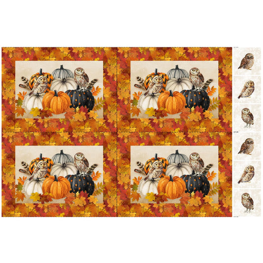 Night Owl - Canvas Placemat Panel - Beige Multi - Deborah Edwards - C28844-12