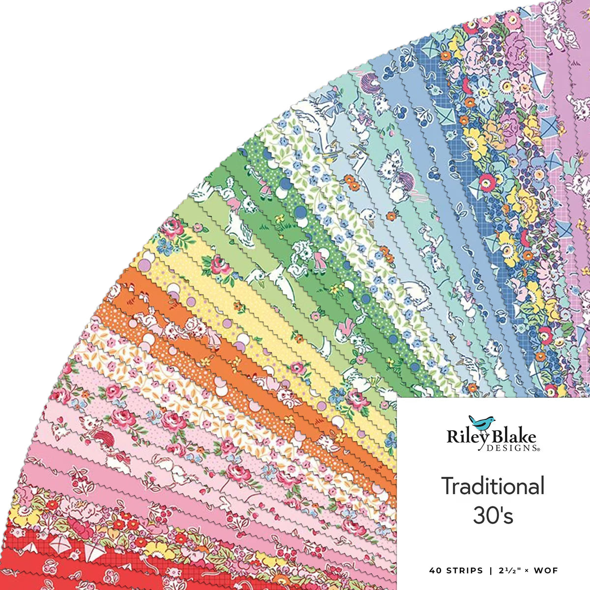 Traditional 30's 2 1/2" Rolie Polie - Lindsay Wilkes - RP-18240-40