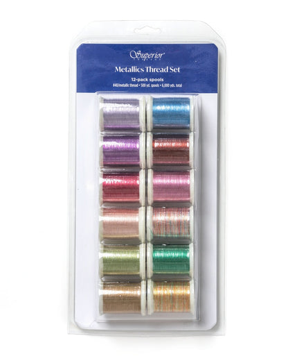 Metallics Spool 12 Spool Set