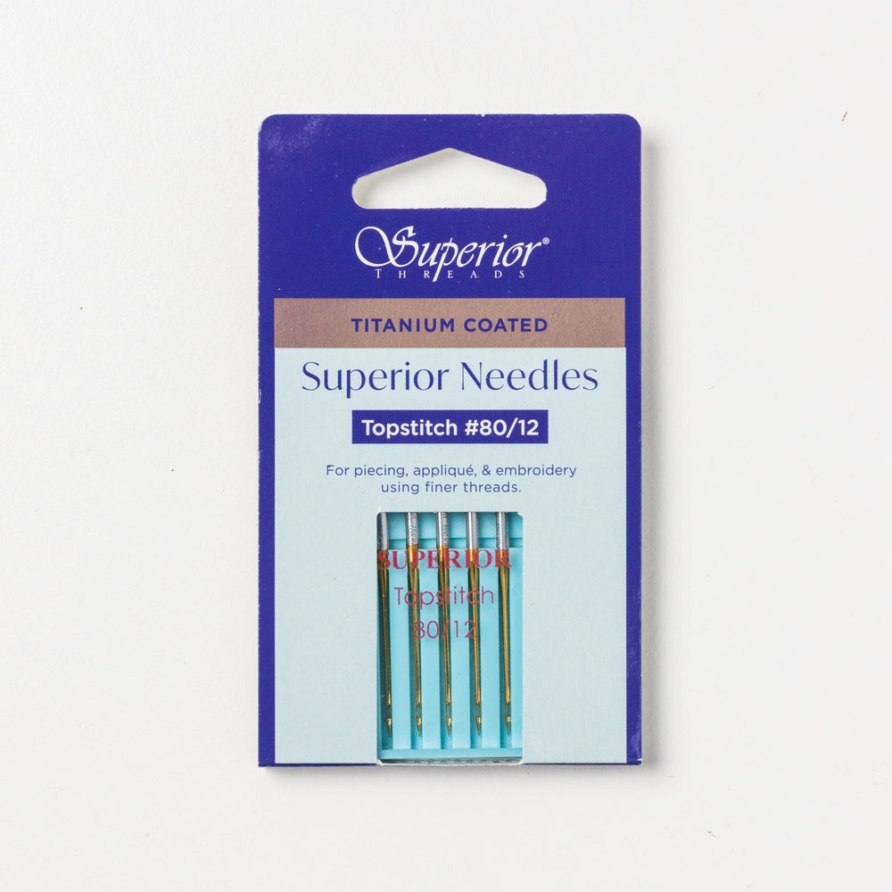 #80/12 Topstitch Titanium-coated Needles