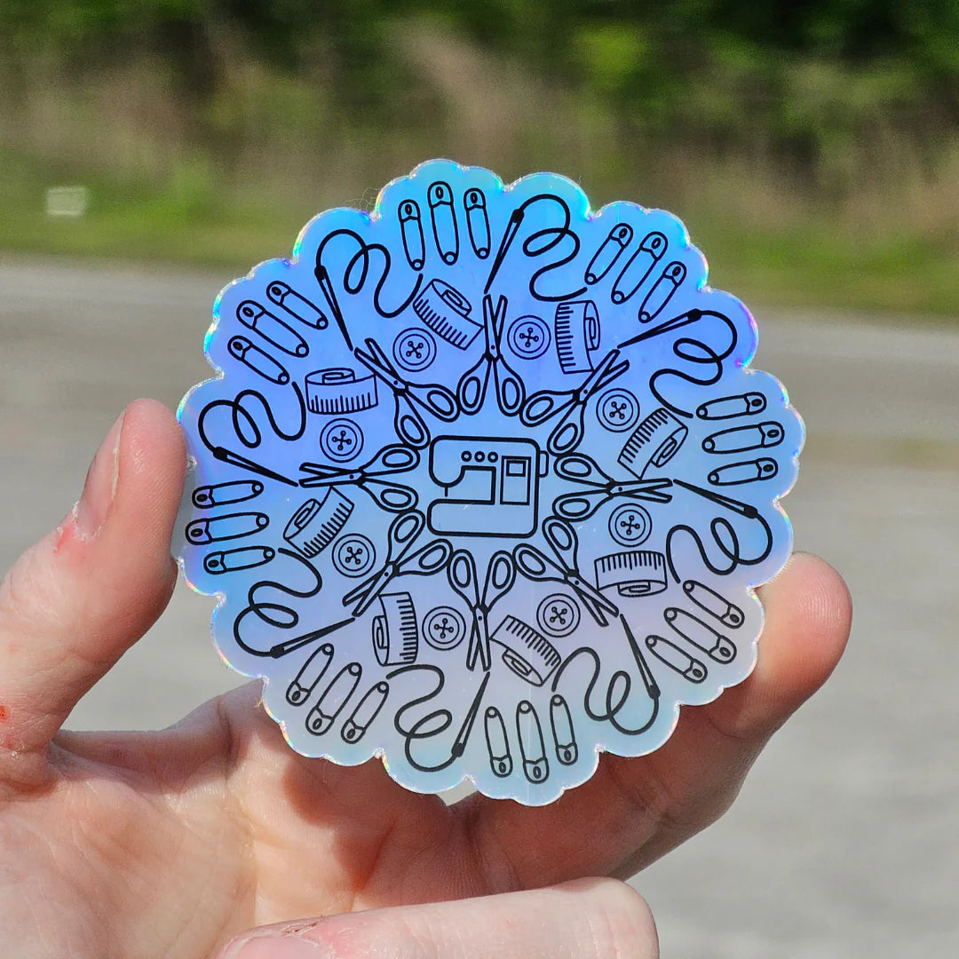 Sewing Mandala Holograph Sticker