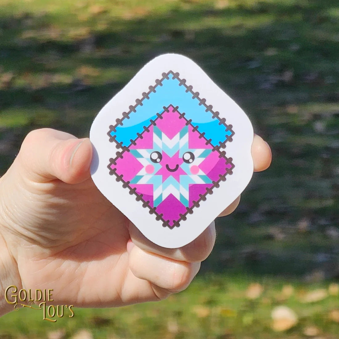 Cute Quilt Block Sticker