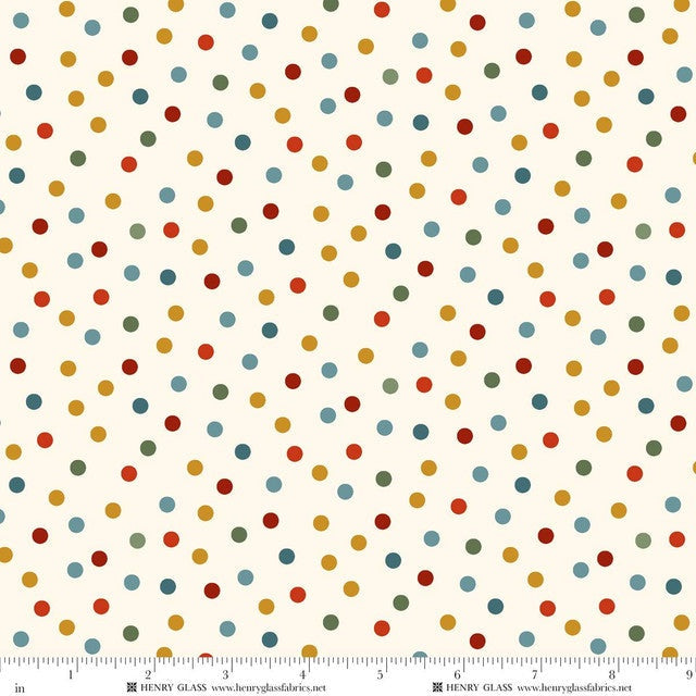 Nordic Holiday Village - Dots - Cream Multi - Mary Jane Carey -Q-3604-11