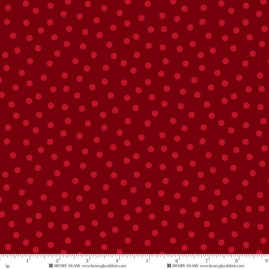 Nordic Holiday Village - Dots - Red - Mary Jane Carey -Q-3604-88