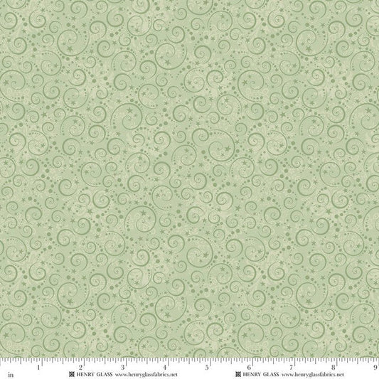 Nordic Holiday Village - Mini Swirls - Light Sage - Mary Jane Carey -Q-3609-16