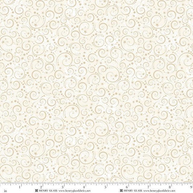 Nordic Holiday Village - Mini Swirls - Cream - Mary Jane Carey - Q-3609-44