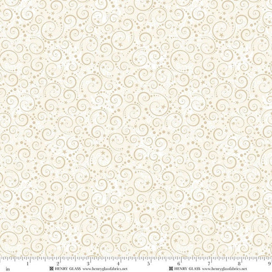 Nordic Holiday Village - Mini Swirls - Cream - Mary Jane Carey - Q-3609-44