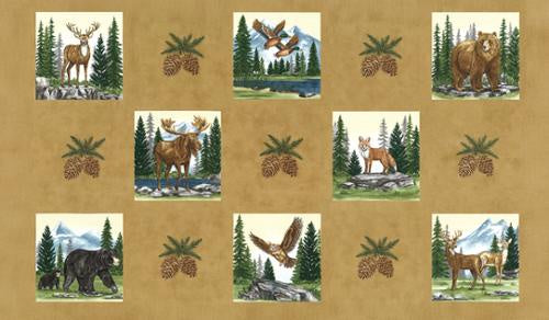 Northwoods Lodge Panel Fawn