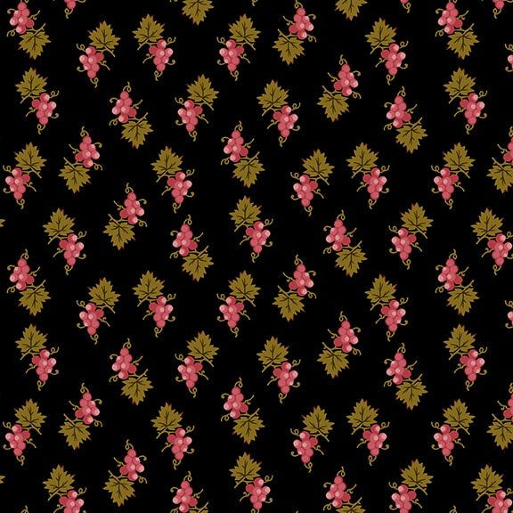 676-99 Black/Pink Berries Scraps of Happiness