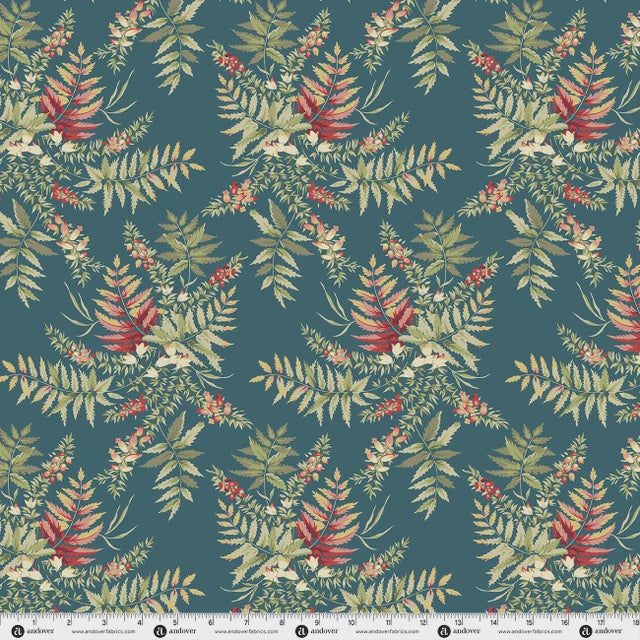 Secret Stash Blue Willow Fern Velvet A-10541-B