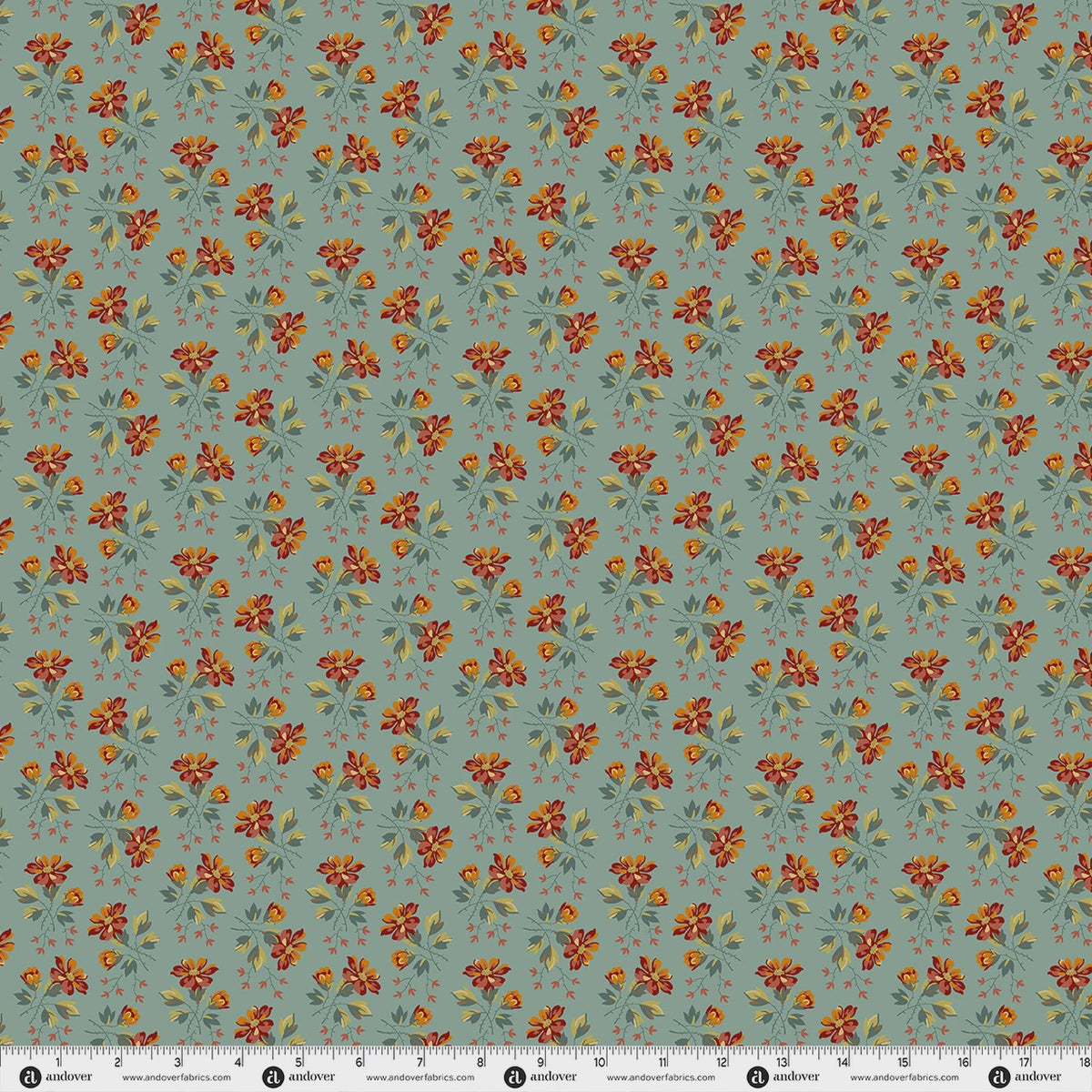 Secret Stash Blue Willow Wildflower Seafoam A-10584-B