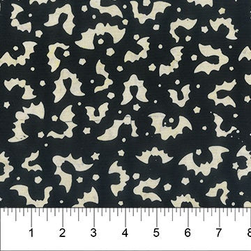 83001-99 Black Lots of Bats Banyan Batiks