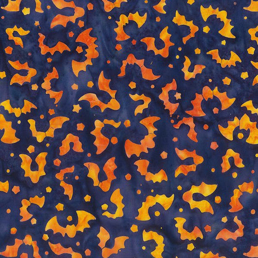 83001-87 Deep Violet Lots of Bats Banyan Batiks