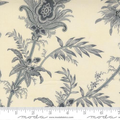 Breathtaking Blues Porcelain Plume Florals Jacobean
