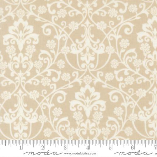 Breathtaking Blues Ecru Damask