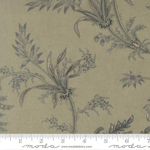 Breathtaking Blues Linen Sky Plume Mochi Linen Florals Jacobean