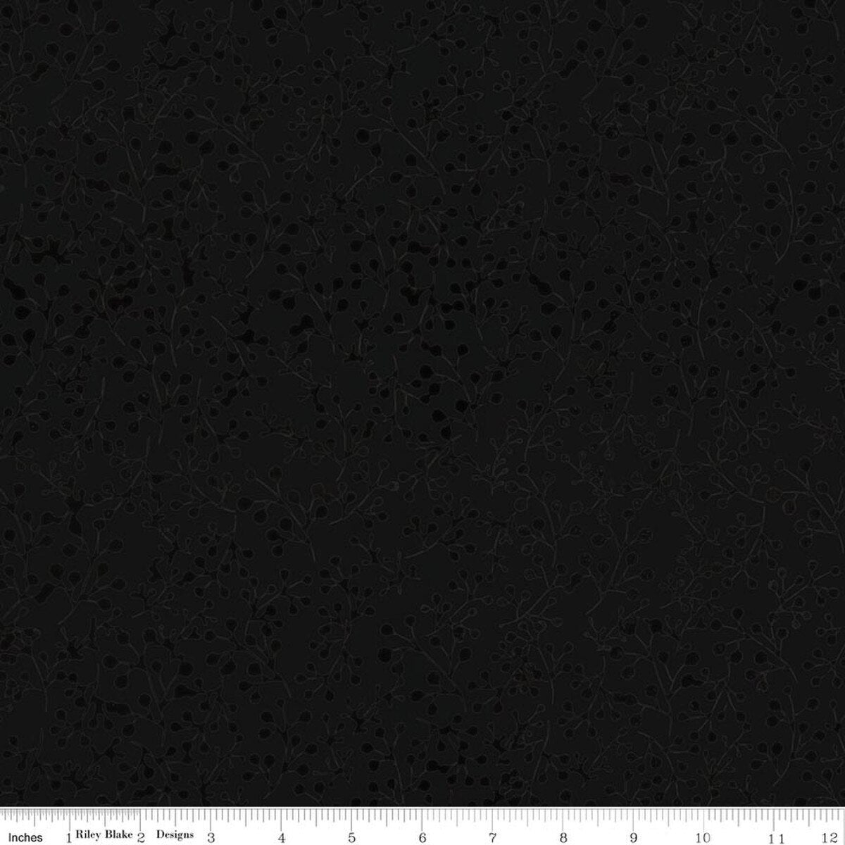 Batiks Flora Noire - Black Ink - BT23681-119