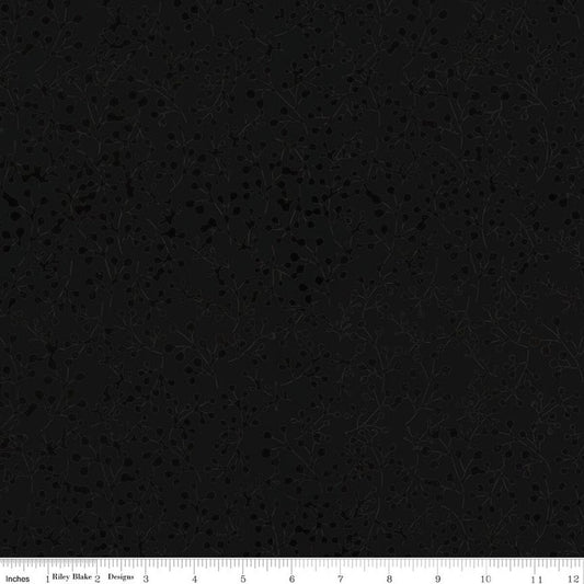 Batiks Flora Noire - Black Ink - BT23681-119