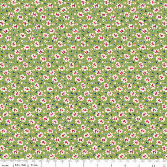 C17166 Thyme White flowers pink bows Farmer's Daughter