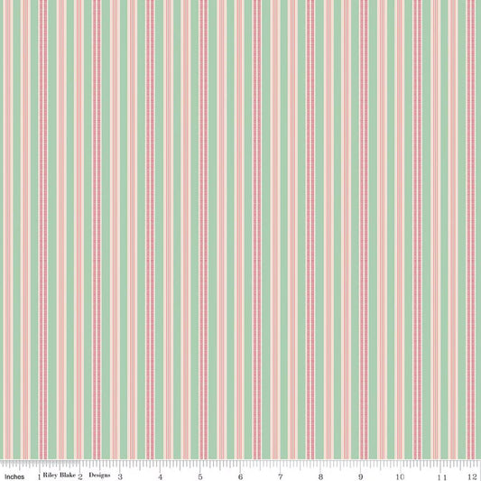 C17178 Sage and Pink Horizontal line Farmer's Daughter