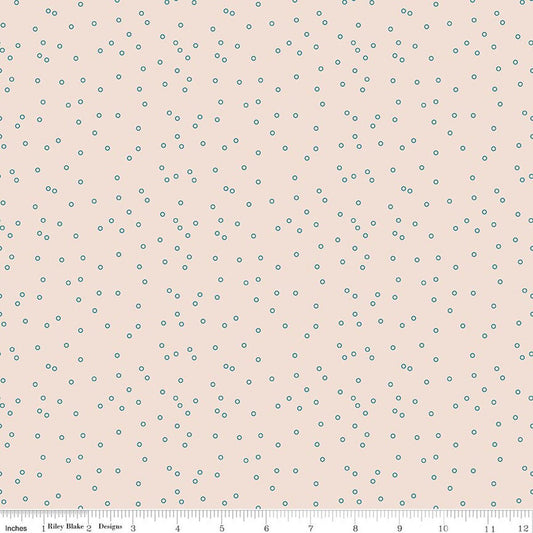 C17181 Raindrop Cream with teal drops Farmer's Daughter