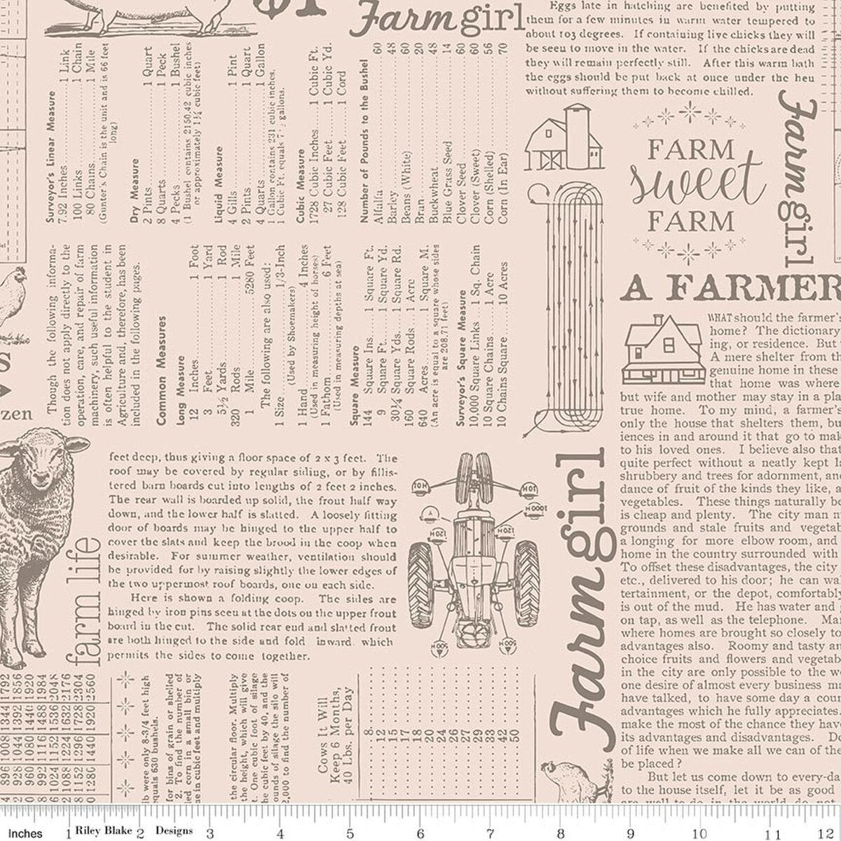C17190 Rustic Cream Newspaper Farmer's Daughter