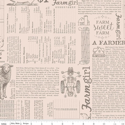 C17190 Rustic Cream Newspaper Farmer's Daughter