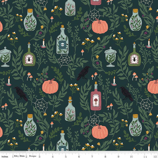 Apothecary - Main - Deep Teal - Amber Elliot - C17550-DEEPTEAL