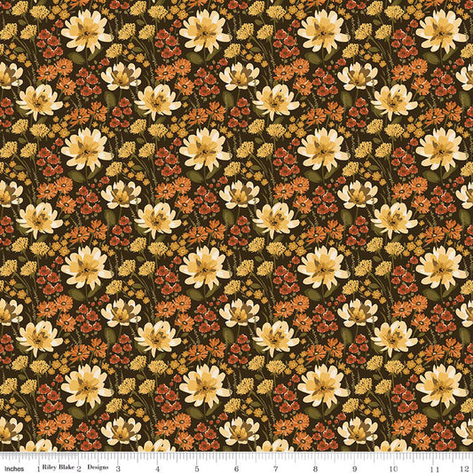 Bountiful - Floral - Mocha - Sandy Gervais - C17861-MOCHA