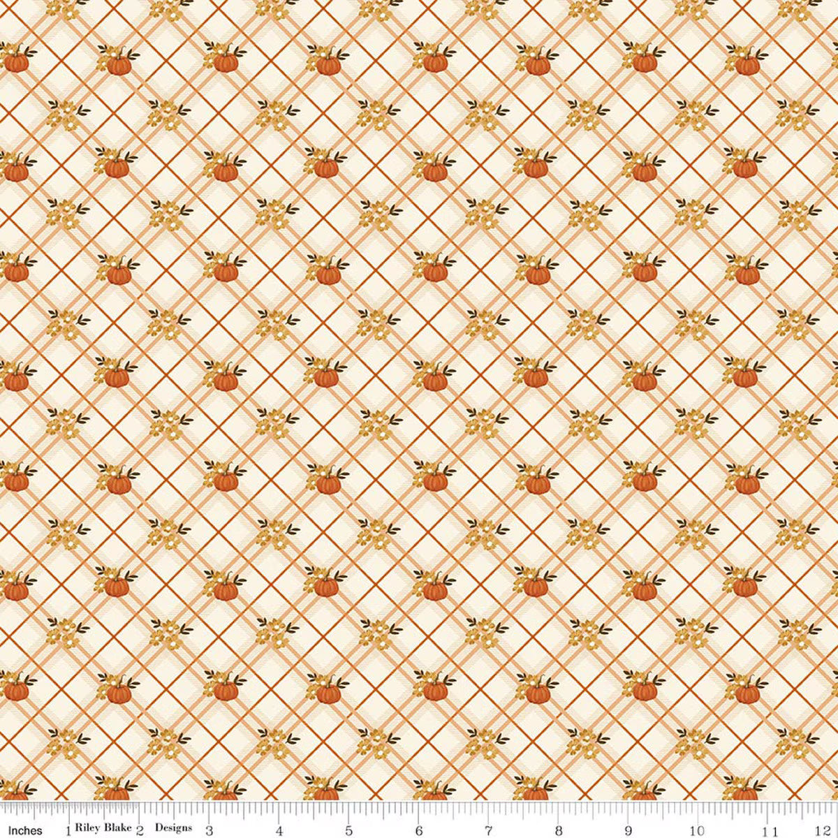 Bountiful - Pumpkin Plaid - Cream - Sandy Gervais - C17862-CREAM